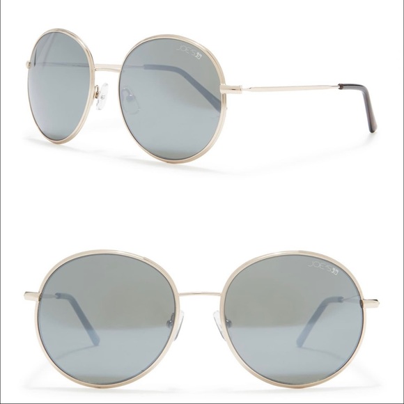 Joe’s Jeans Round Gold Sunglasses - Picture 1 of 12